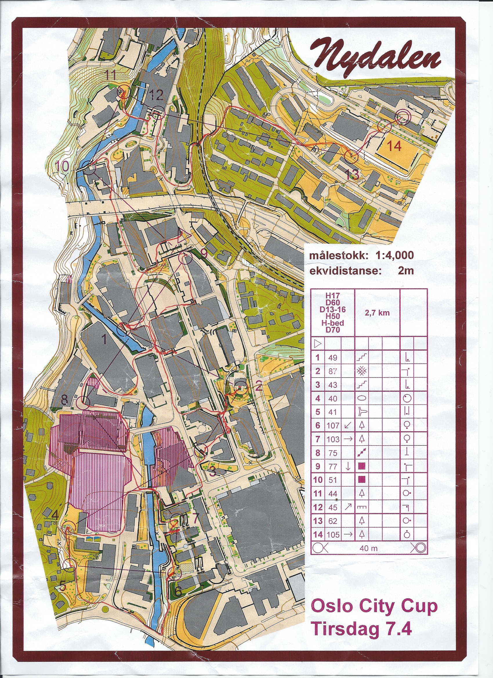 Oslo City Cup 2015, D13-16 - Løp 1 (07.04.2015)