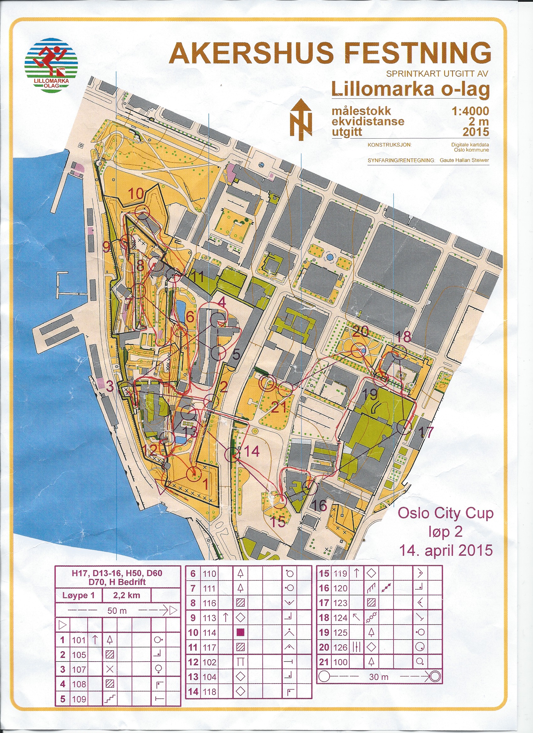 Oslo City Cup 2015, D13-16 - Løp 2 (14.04.2015)