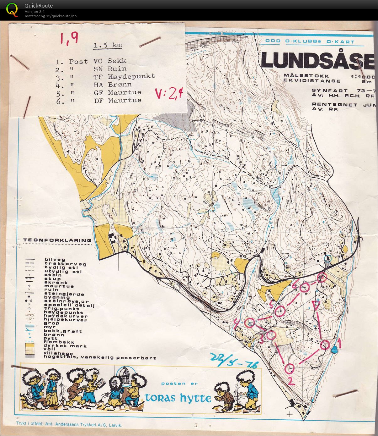 Rekruttløp nr 5 (22.05.1976)