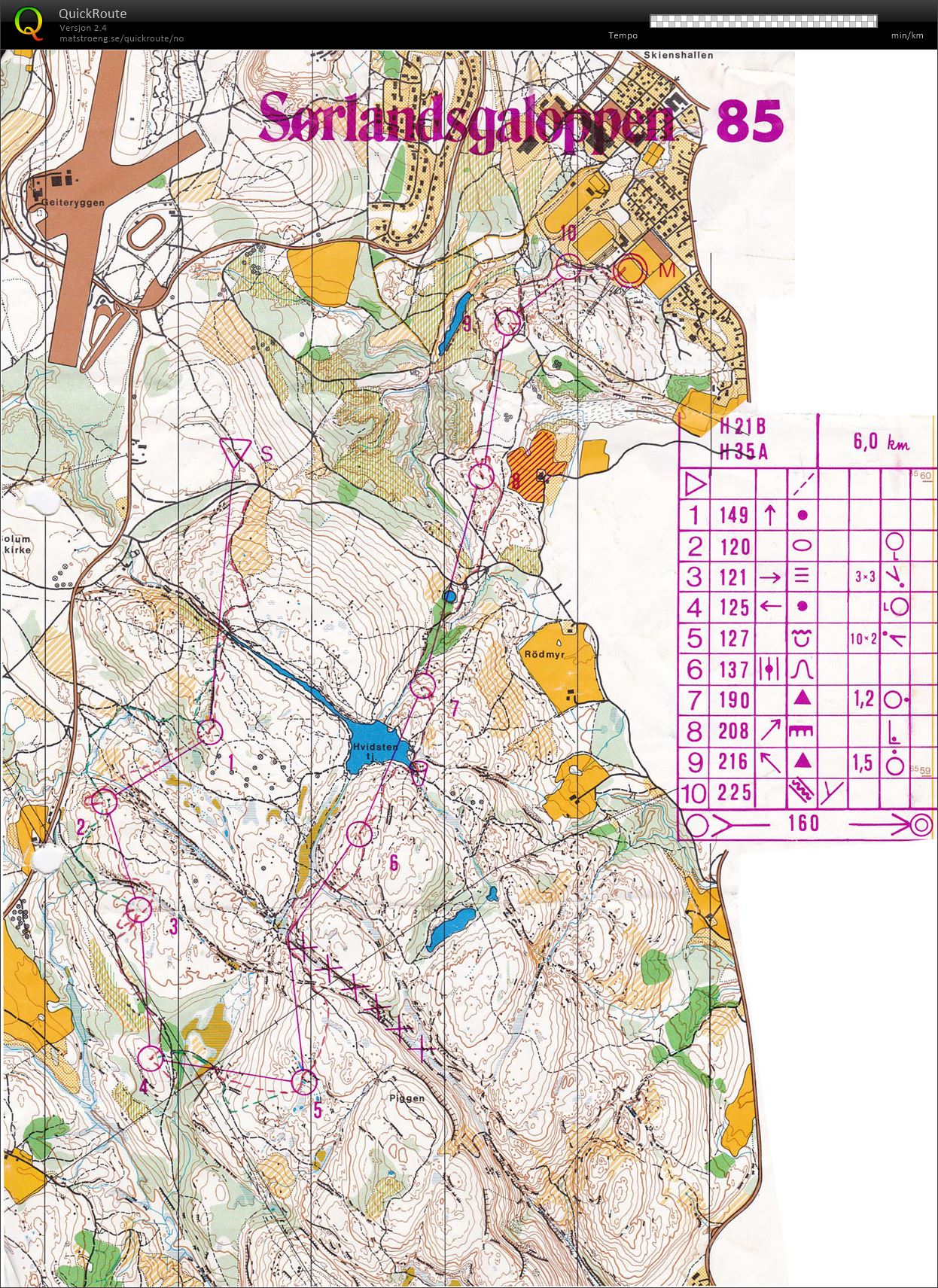 Sørlandsgaloppen, løp 1 (07.07.1985)