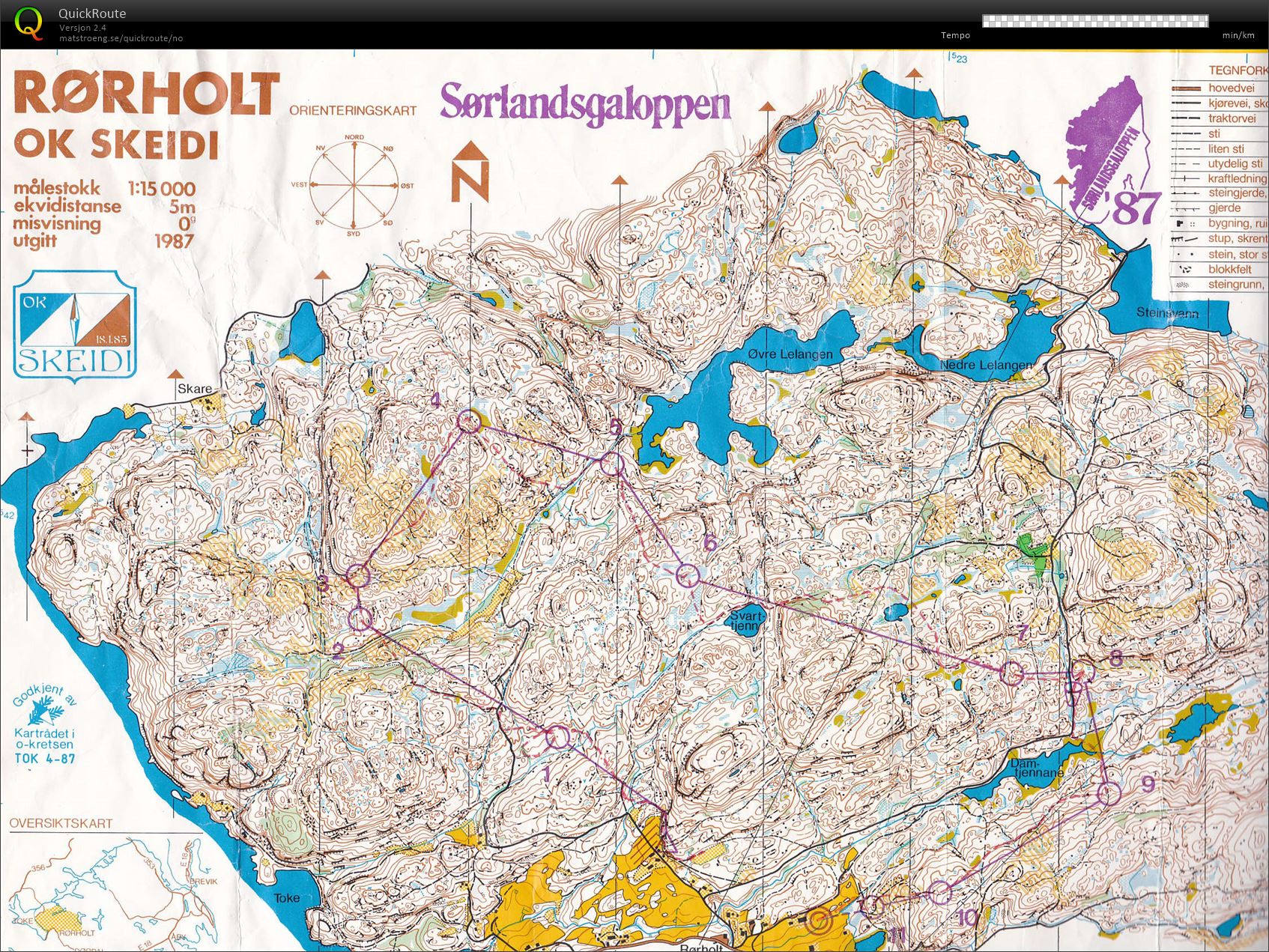 Sørlandsgaloppen, løp 5 (11.07.1987)