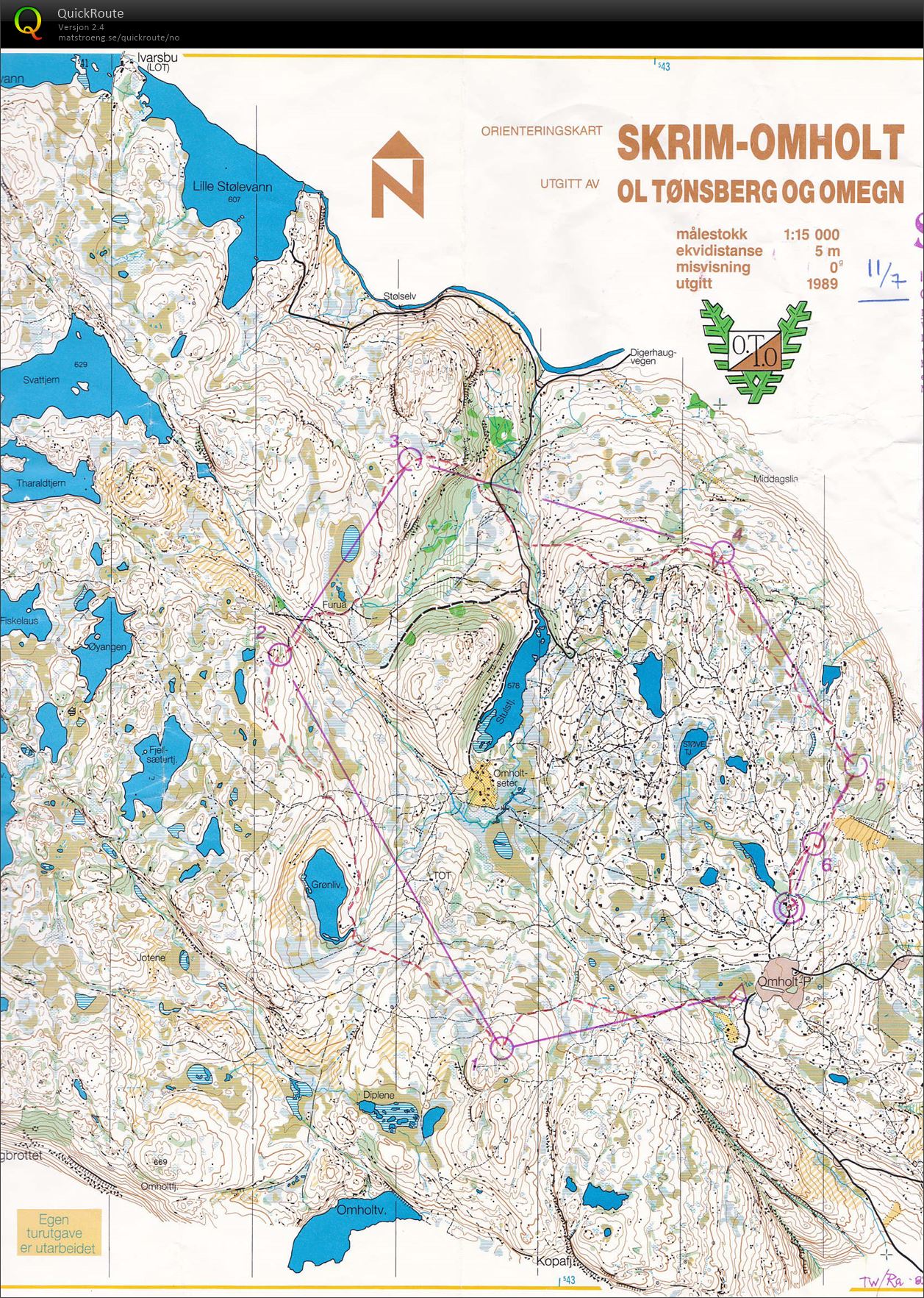 Sørlandsgaloppen, løp 3 (11.07.1989)