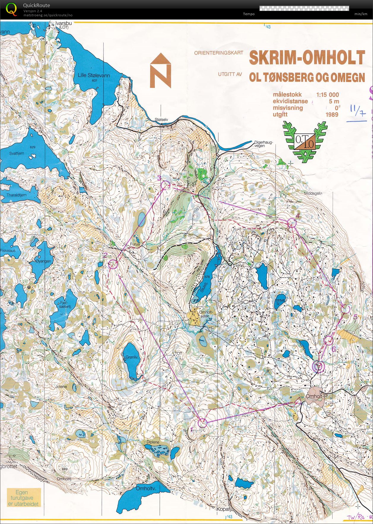 Sørlandsgaloppen, løp 3 (11.07.1989)