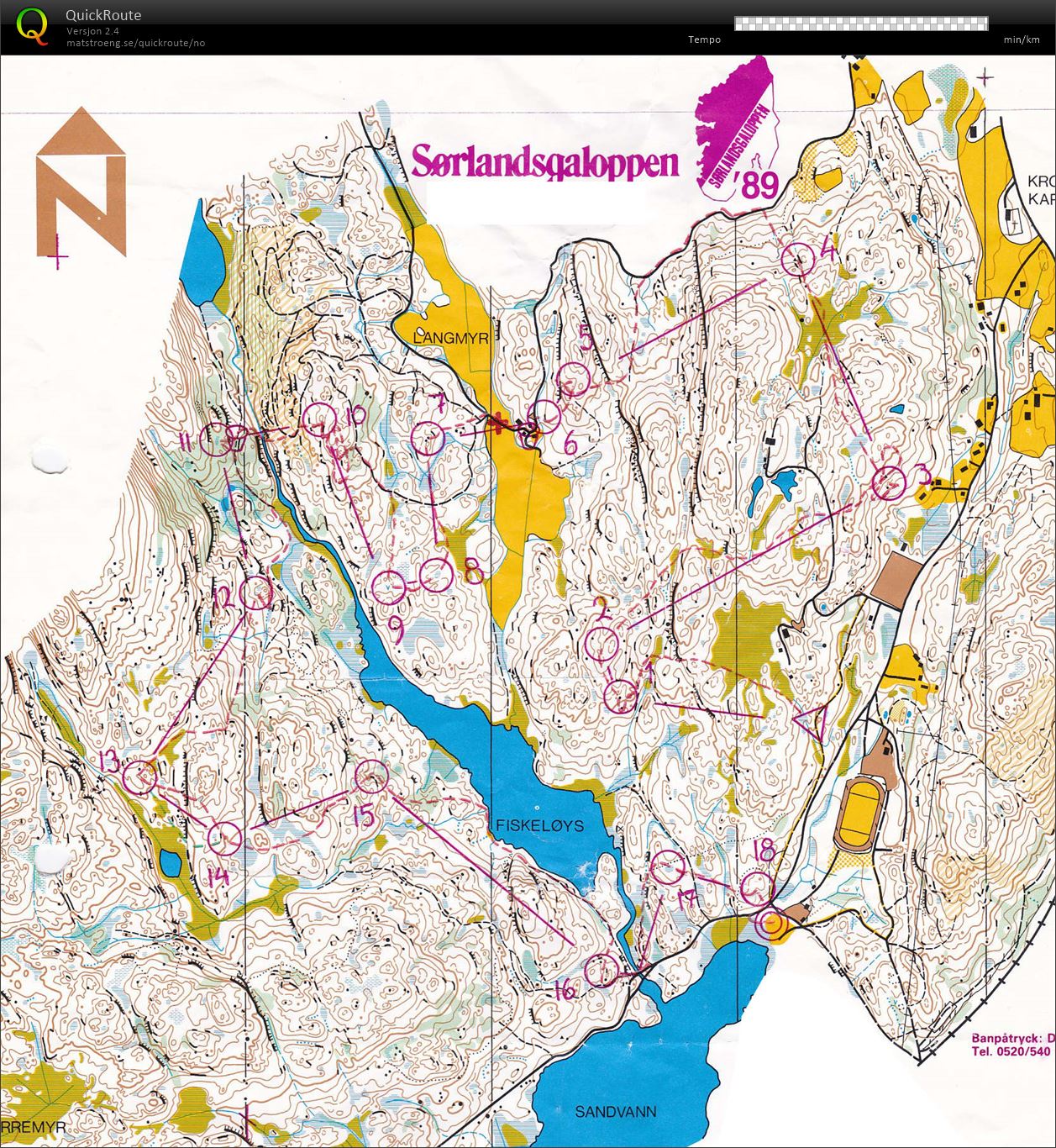 Sørlandsgaloppen, løp 5 (14.07.1989)