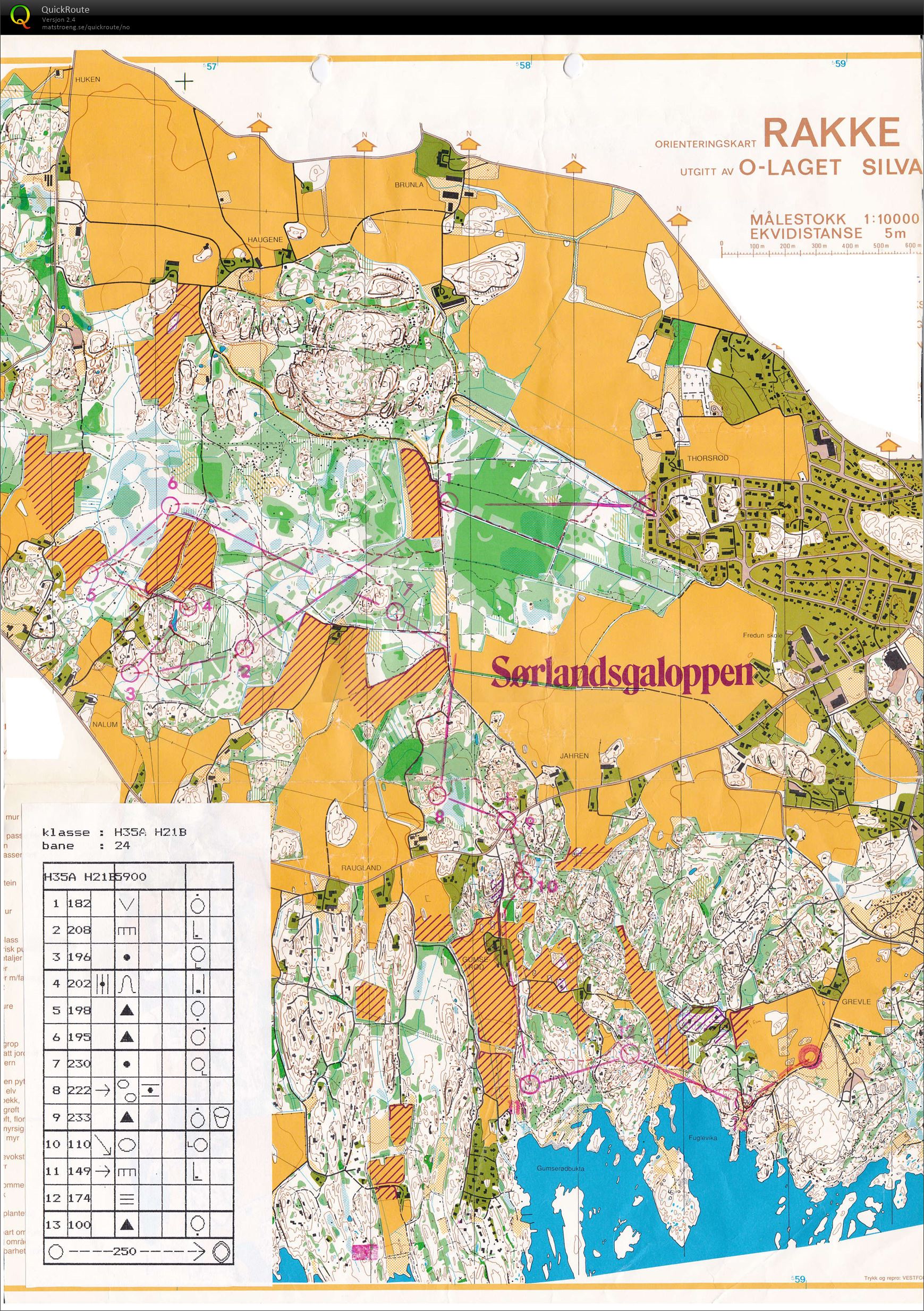 Sørlandsgaloppen, løp 6 (15.07.1989)