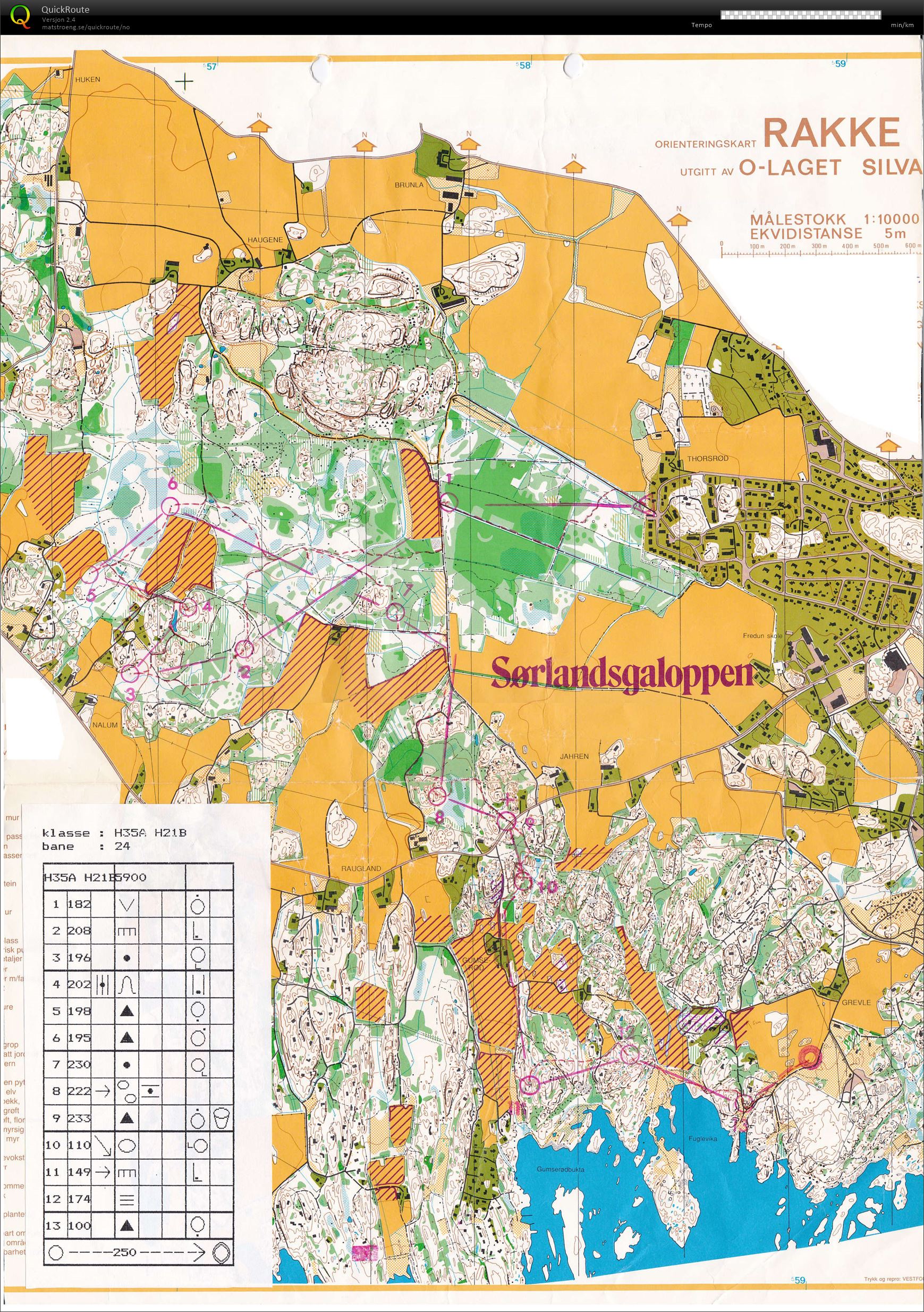 Sørlandsgaloppen, løp 6 (15.07.1989)