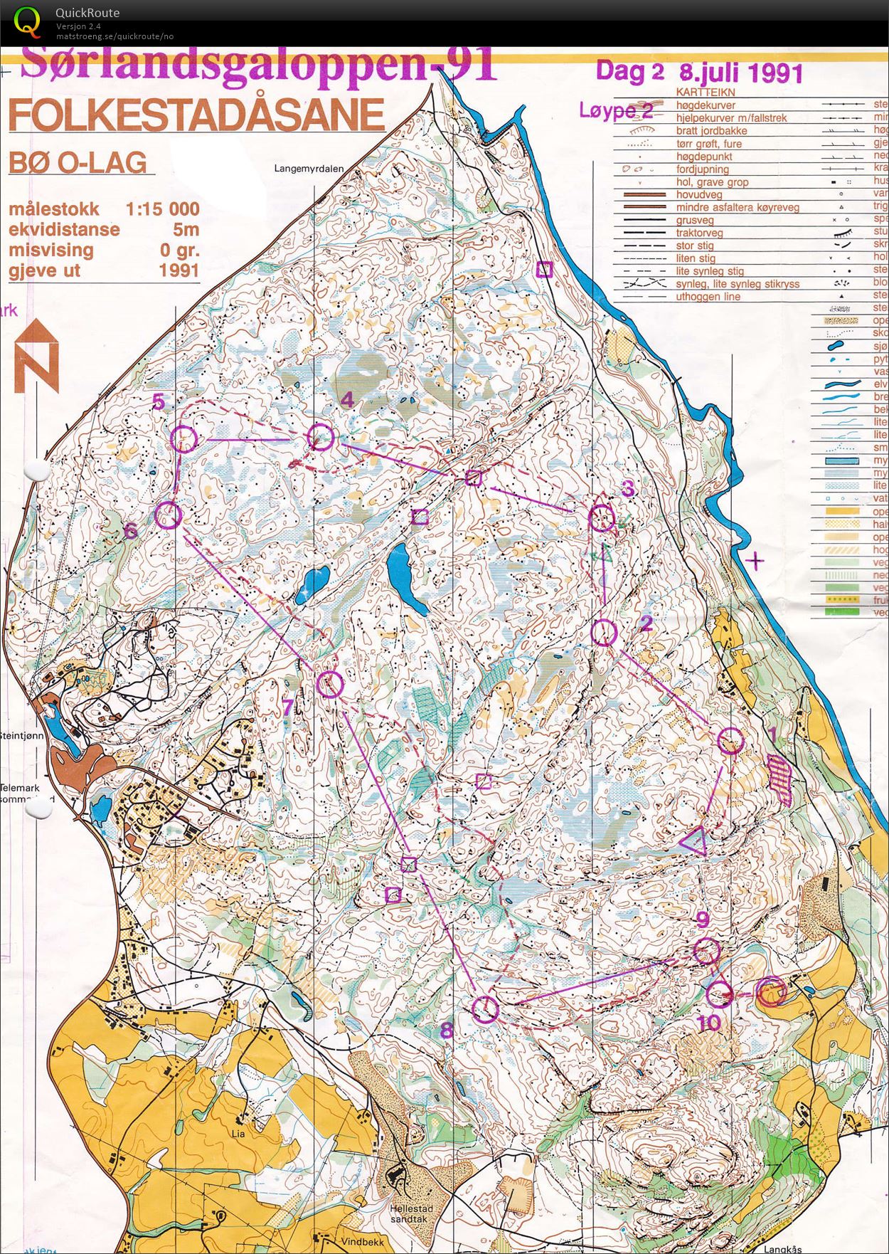 Sørlandsgaloppen, løp 2 (08.07.1991)