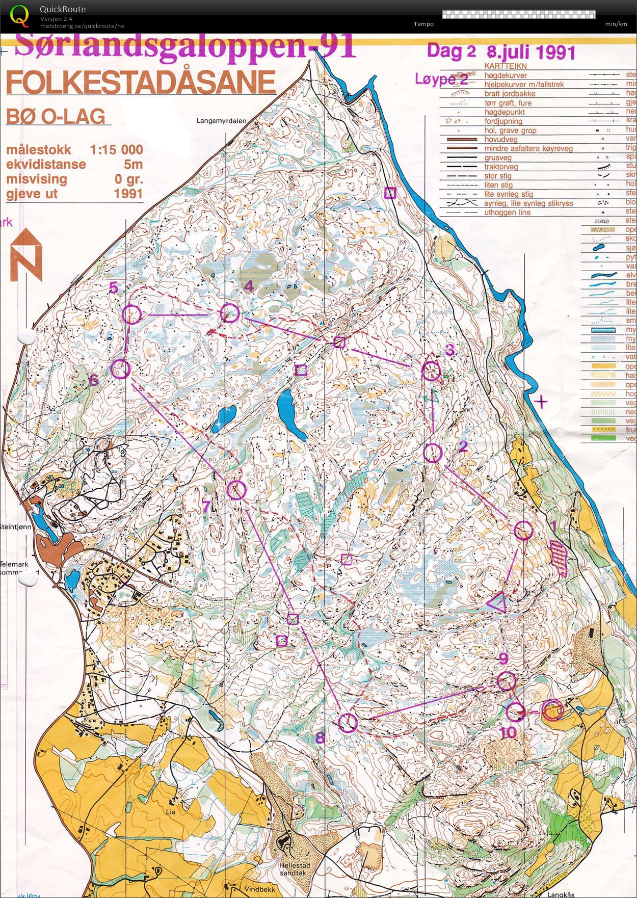 Sørlandsgaloppen, løp 2 (08.07.1991)