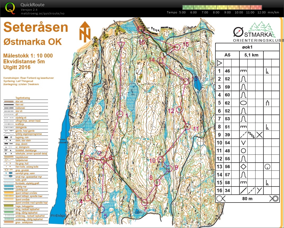 O-løype på Seteråsen (19.05.2016)